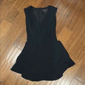 J. Crew Black Fit and Flare Mini Dress